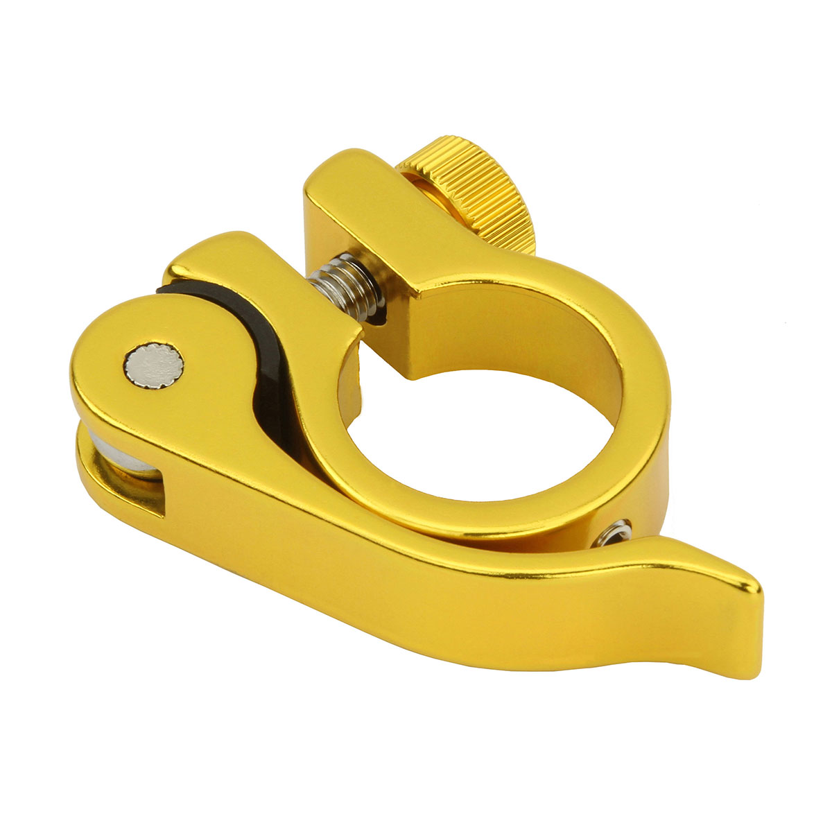 Alloy Seatpost Clamp Outer Diameter 25.4mm W/QR Gold.